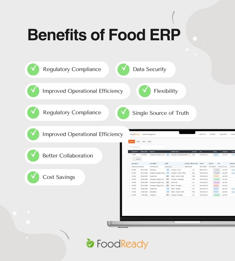 Benefits of food ERP systems