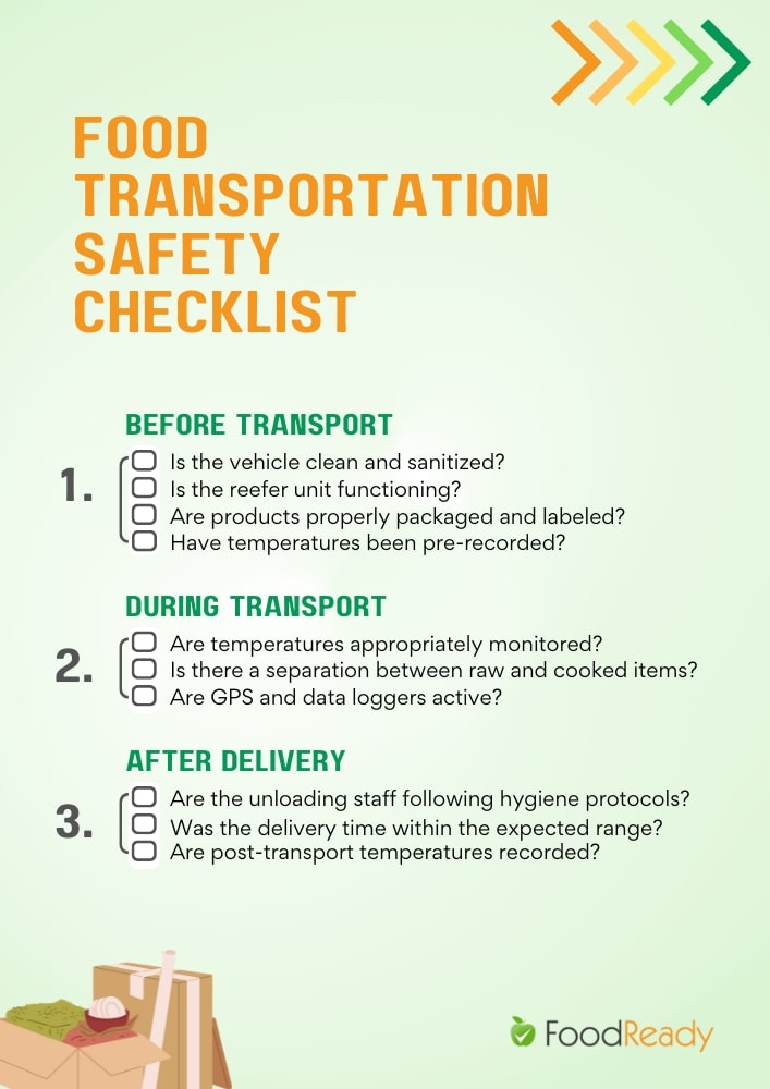 Food Transportation Safety Checklist
