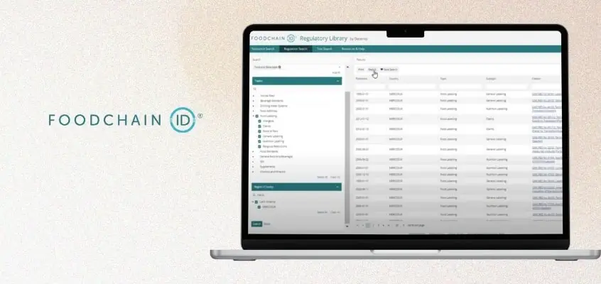 FoodChain ID Traceability dashboard