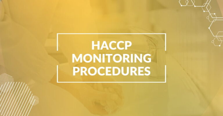 HACCP monitoring procedures