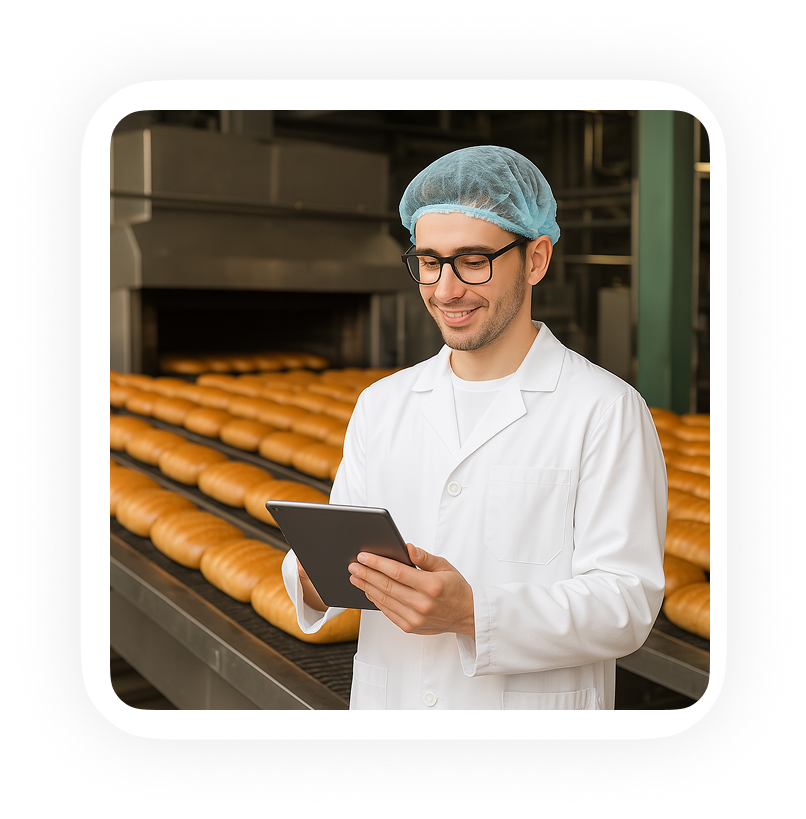 Food production software for QA compliance